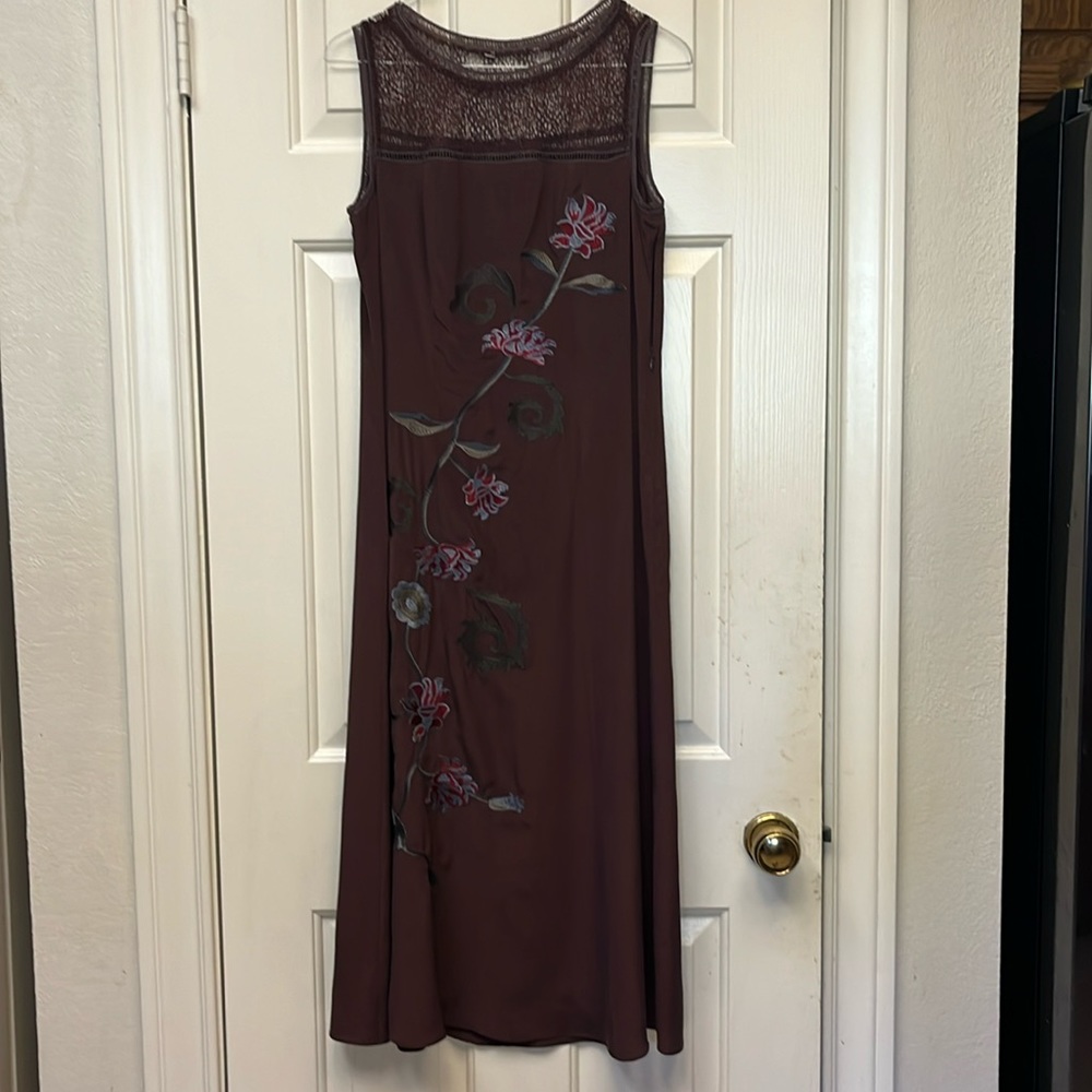 Sundance Purple Maxi Dress with Floral Design
